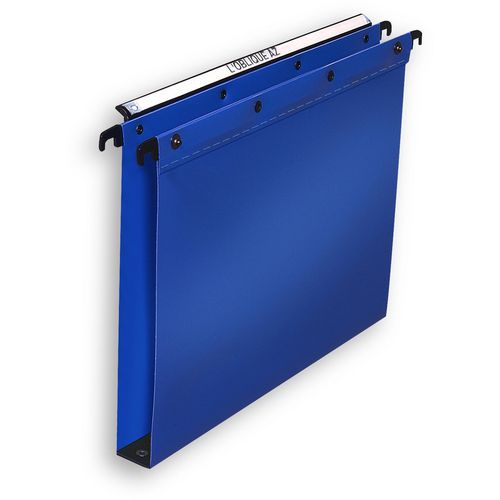 Archivador vertical colgante ultimate elba 383002 pp a4 azul 30mm jinete conectable desde abajo