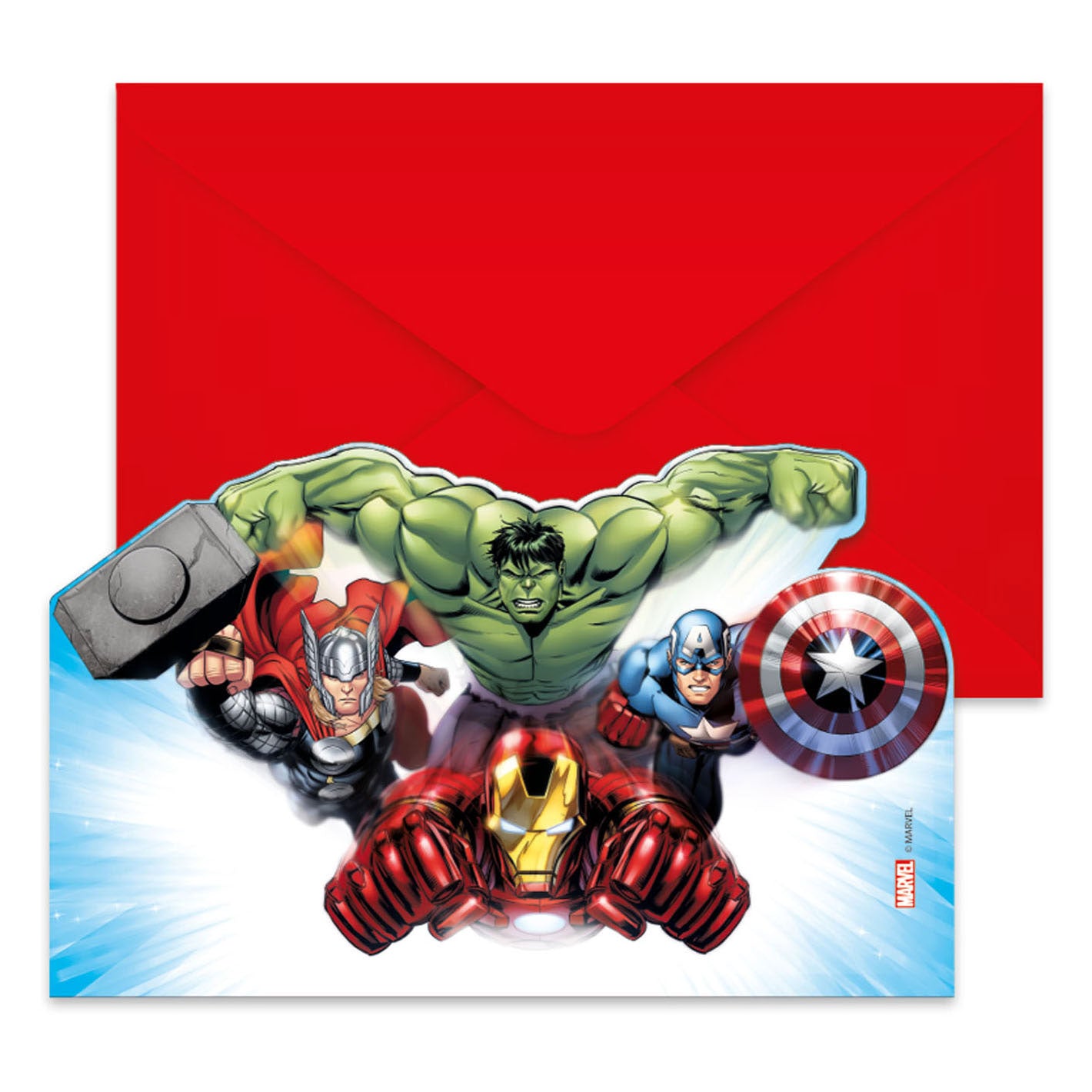 Inviti e buste FSC Avengers Infinity Stones, 6st.