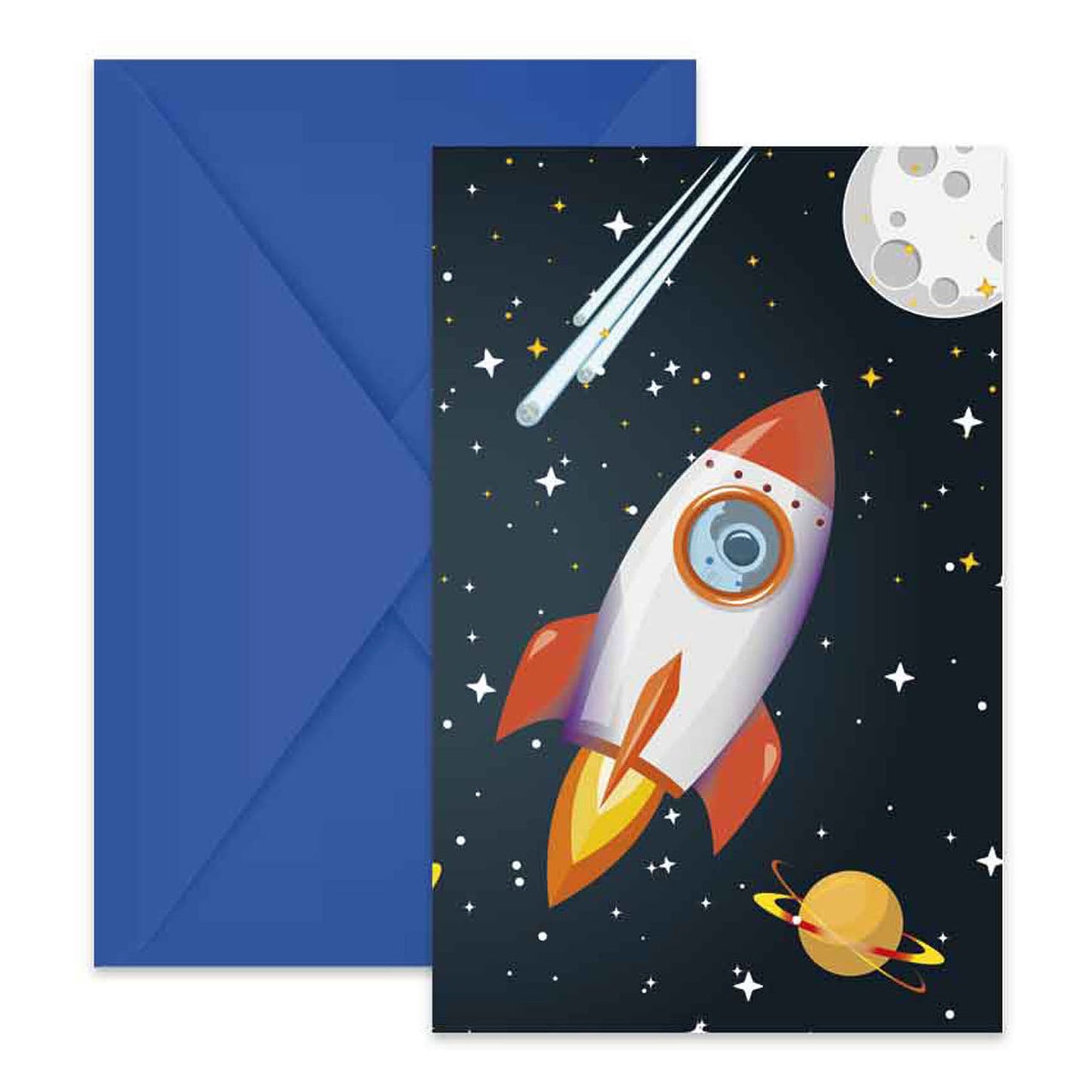 Inviti e buste FSC Rocket Space, 6st.