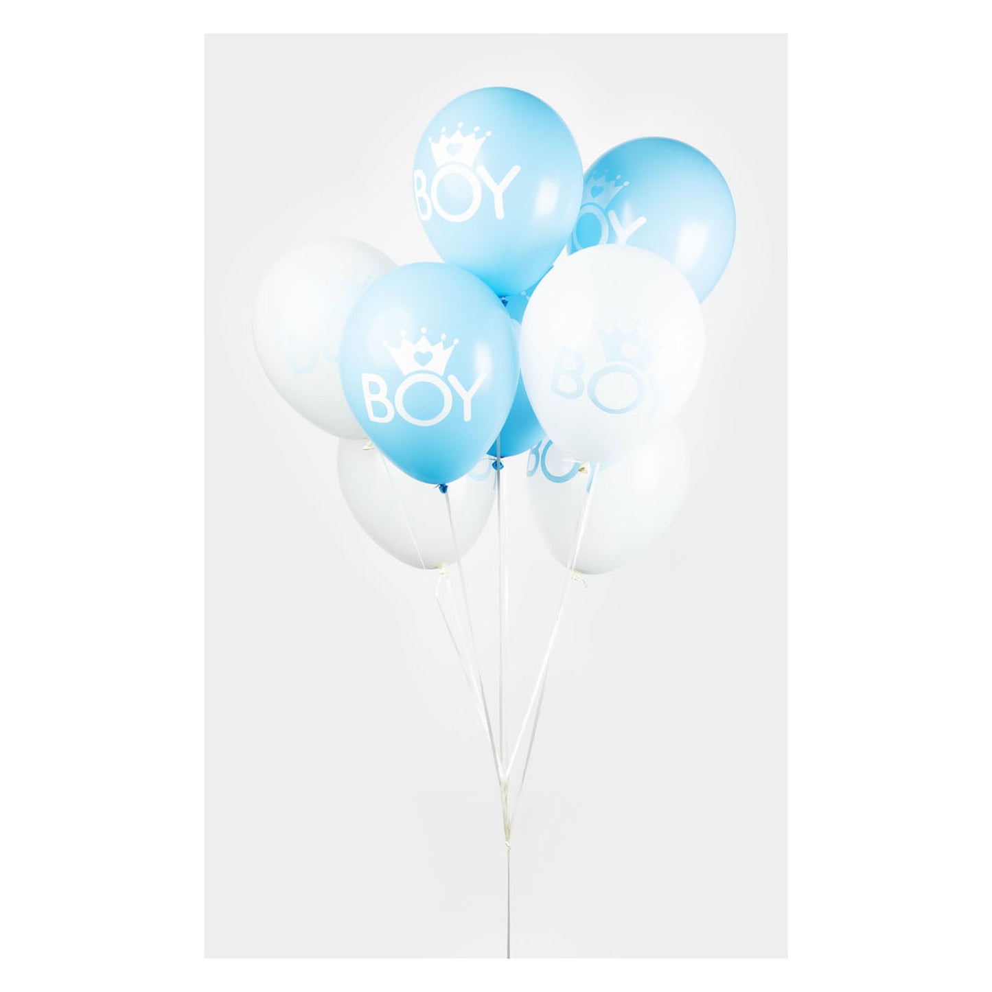 Balloons son baby blue white 30 cm, 8st.