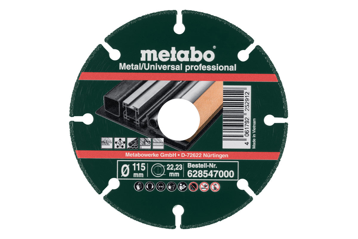 Accesorios Metabo disco de corte de diamante mu-p prof. 115x22,23 mm - 628547000