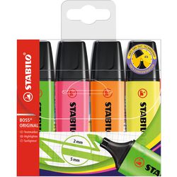 Marker ABI, verde neon, arancione al neon, rosa neon, giallo neon, box da 4 pezzi 1