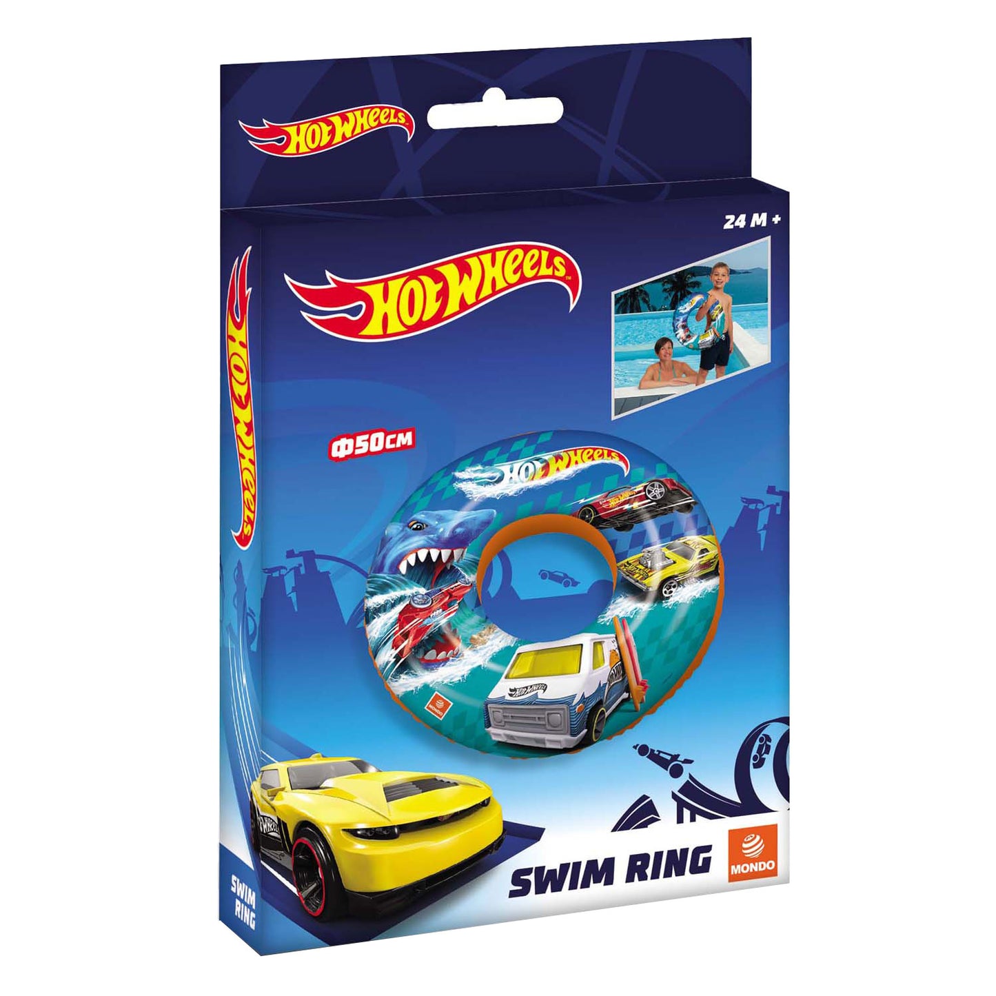 Anello da nuoto Hot Wheels Mondo, 50 cm