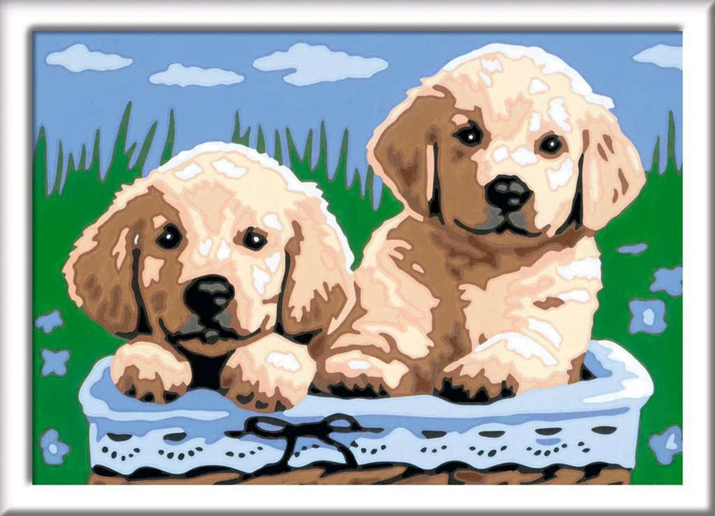 Ravensburger Pintura Creart en número Lindos cachorros