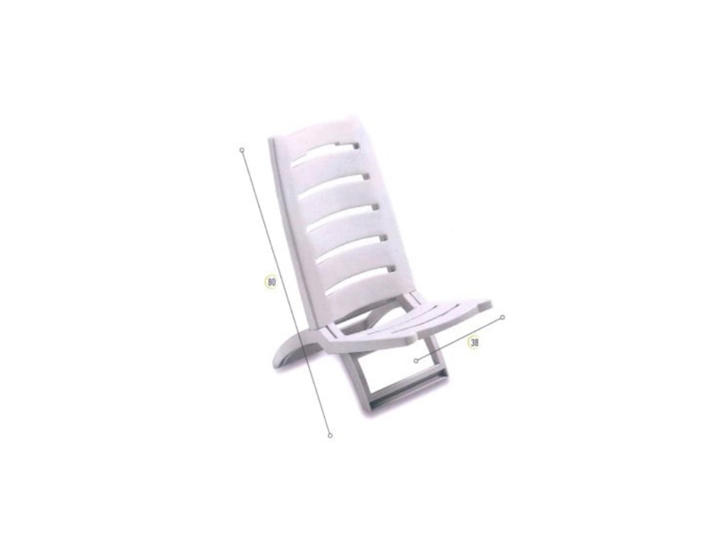 Silla de playa de verano de verano blanca