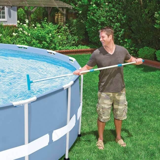 Cepillo de limpieza de piscina entera recta