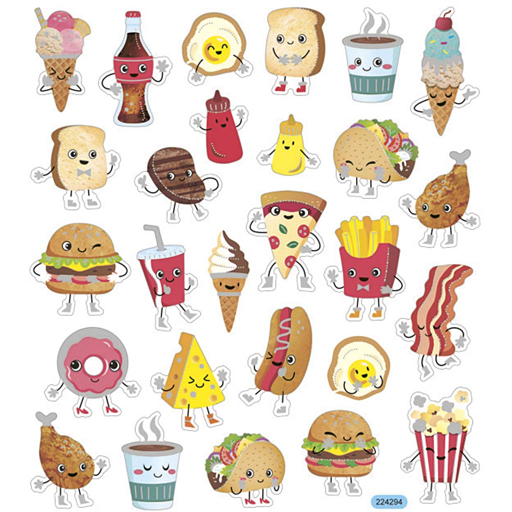 Pegatinas de creativ Company Comida rápida, 1 hoja