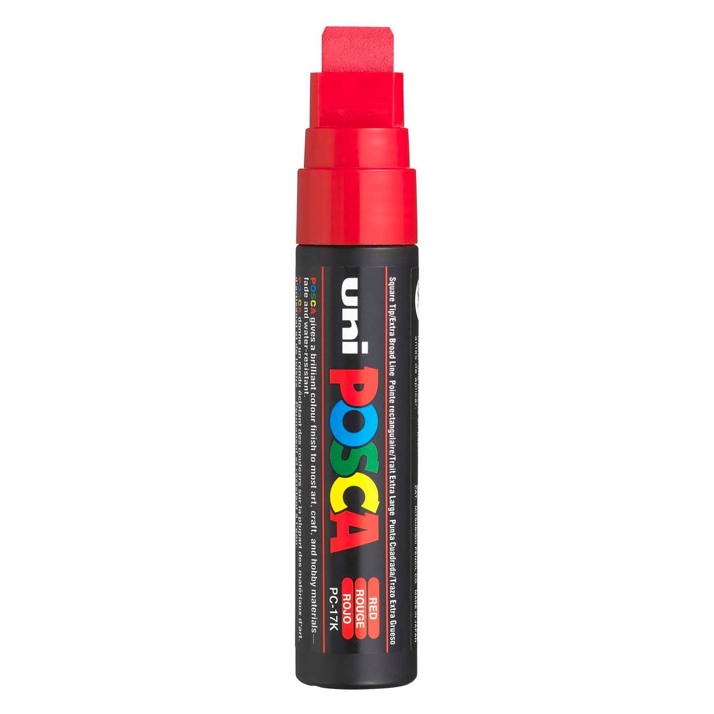 UNI-POSCA POSCA MARKER, AFM PC-17K, spessore della linea 15 mm, extra largo, rosso, 1 pezzo