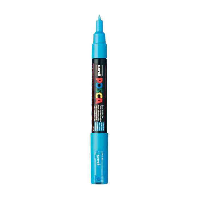 Uni posca verfmarker 1mc lichtblauw - conische punt - 1 mm
