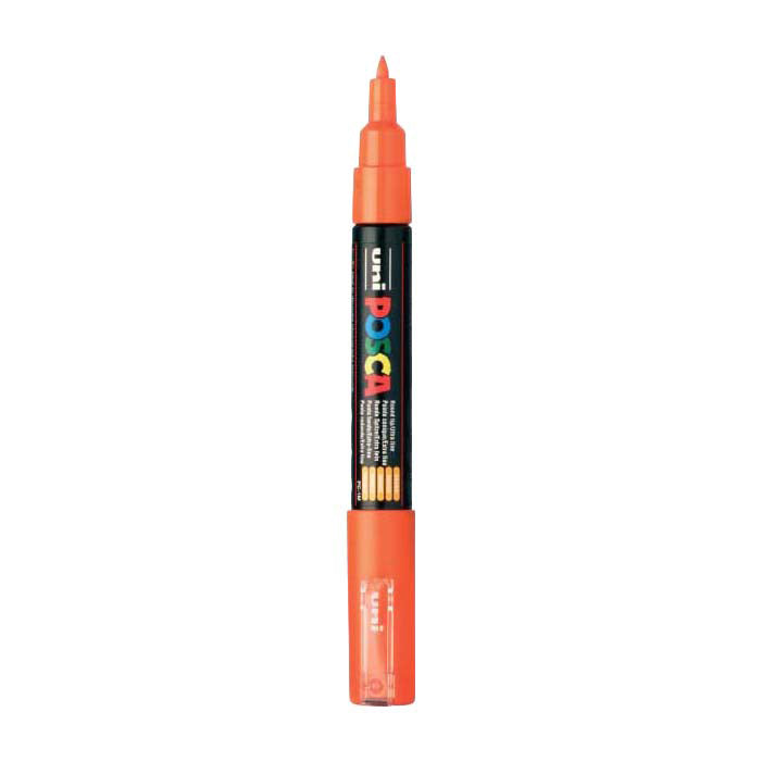 UNI-POSCA POSCA MARKER, AFM PC-1M, spessore della linea 0,7 mm, extra-fine, arancione, 1 pezzo