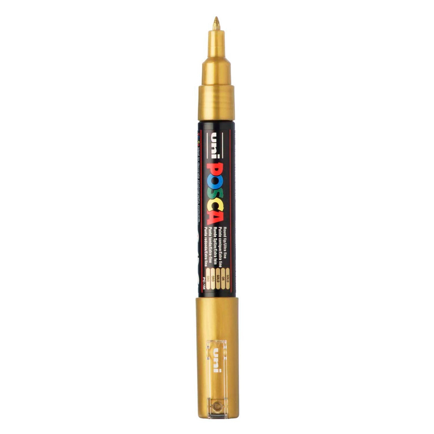 Uni posca verfmarker 1mc goud - conische punt - 1 mm