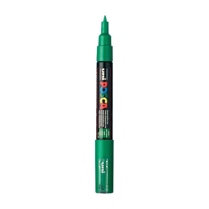 UNI-POSCA POSCA MARKER, AFM PC-1M, spessore della linea 0,7 mm, extra-fine, verde, 1 pezzo