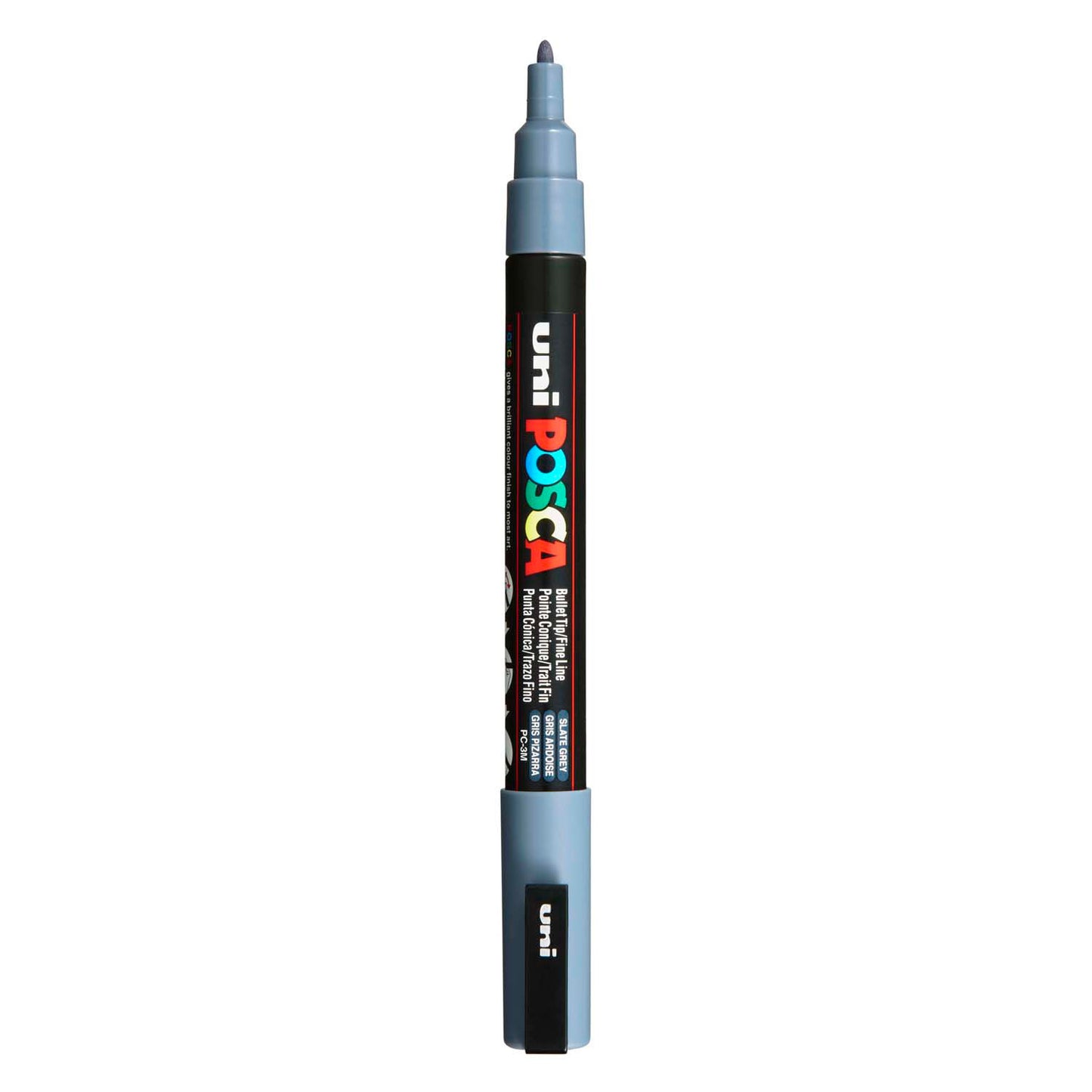Marcador POSCA uni-Posca, AFM PC-3M, espesor de línea 0.9-1.3 mm, fino, gris pizarra, 1 pieza