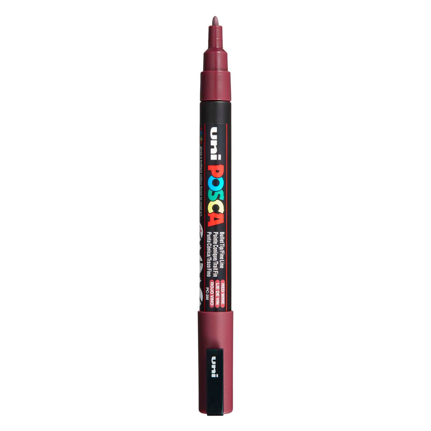 UNI-POSCA POSCA MARKER, AFM PC-3M, spessore della linea 0,9-1,3 mm, fine, vino rosso, 1 pezzo