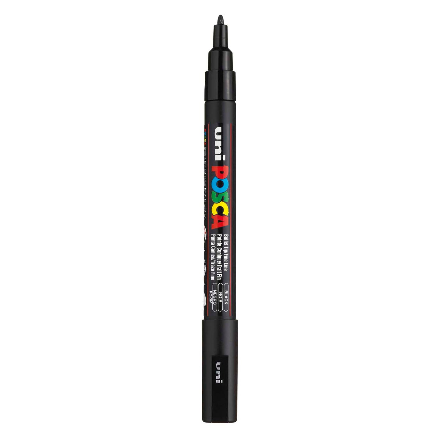 UNI-POSCA POSCA MARKER, AFM PC-3M, spessore della linea 0,9-1,3 mm, fine, nero, 1 pezzo