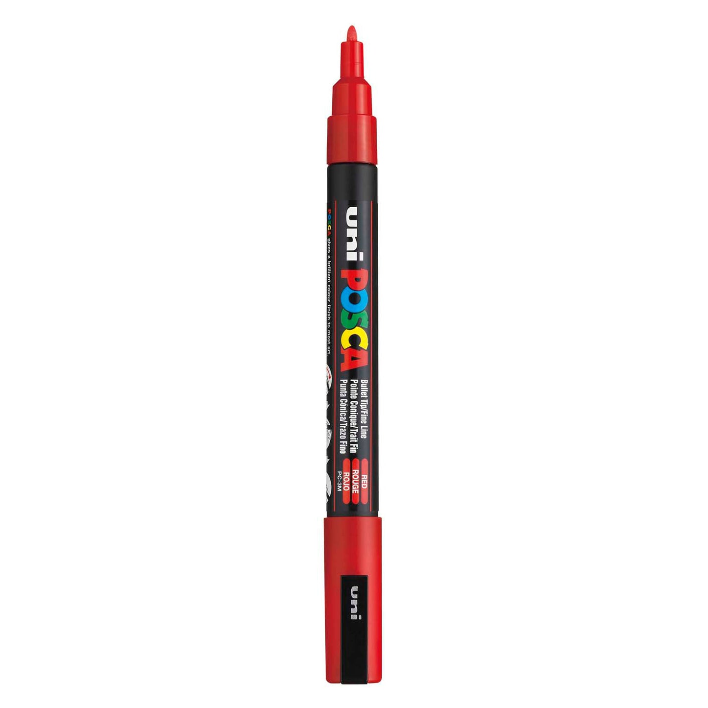 Uni posca pc3m verfmarker rood - ronde punt tot 1,3 mm