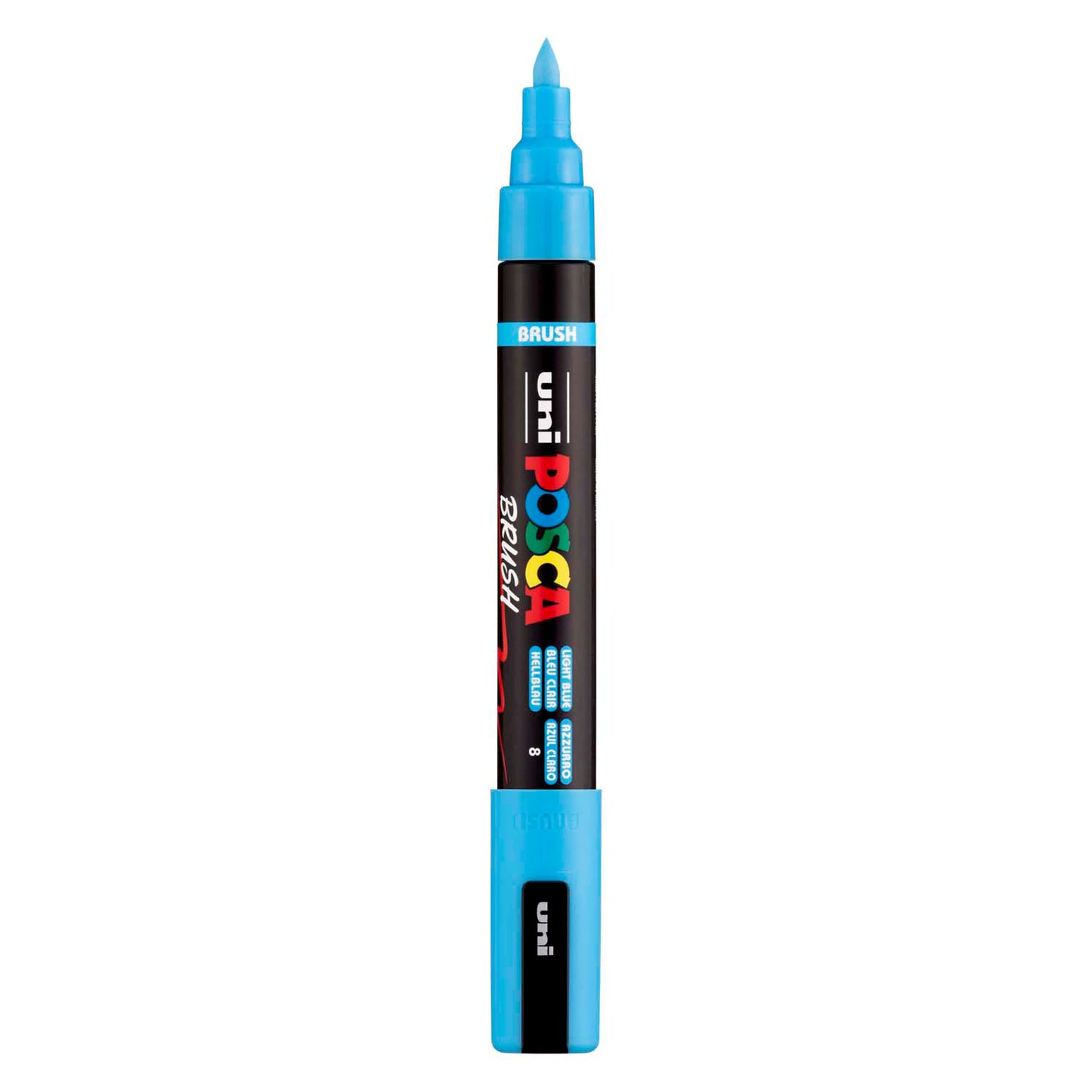 Rotulador pincel uni posca pc5br azul claro - punta pincel 1-4 mm