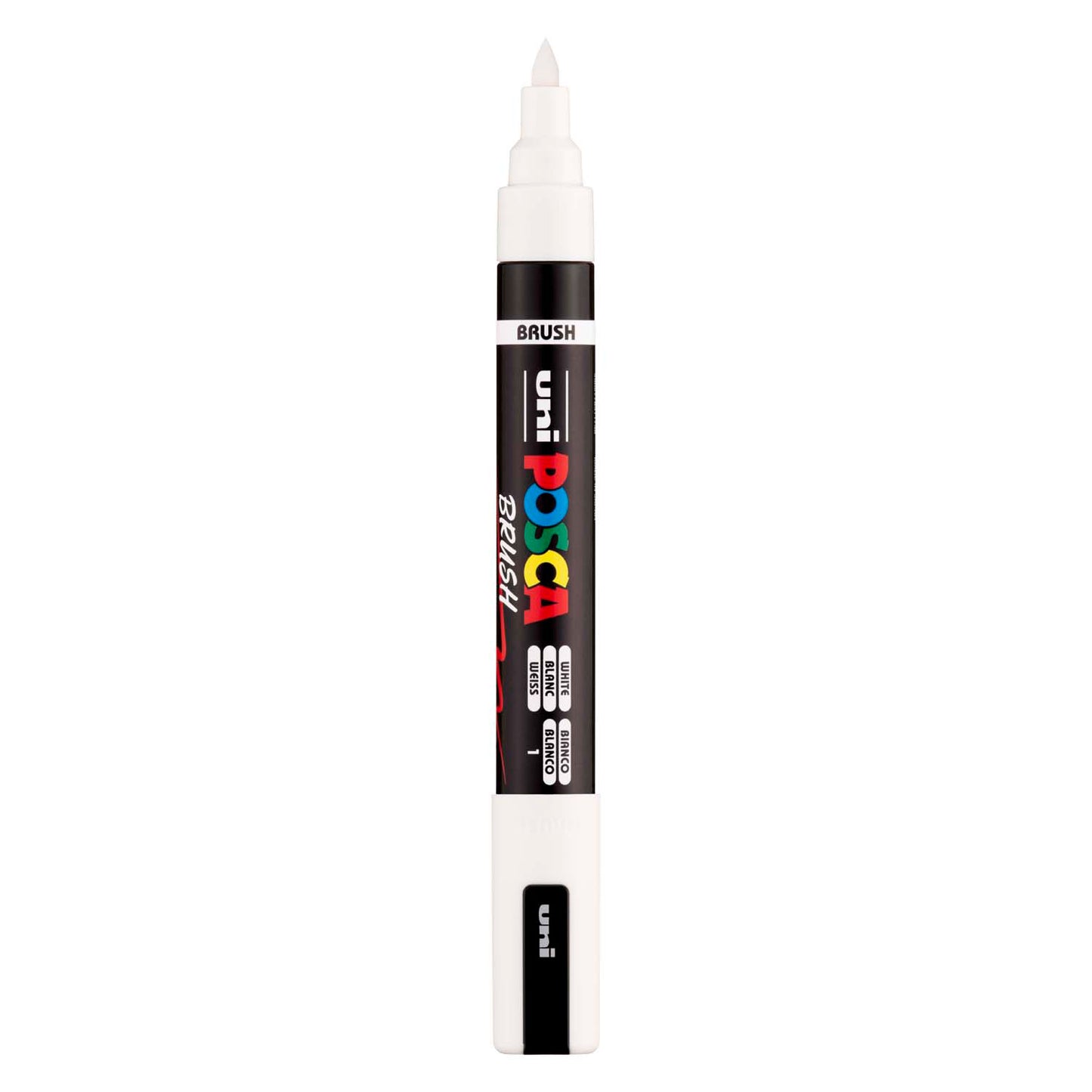 Rotulador pincel uni posca pc5br blanco - punta pincel 1-4 mm