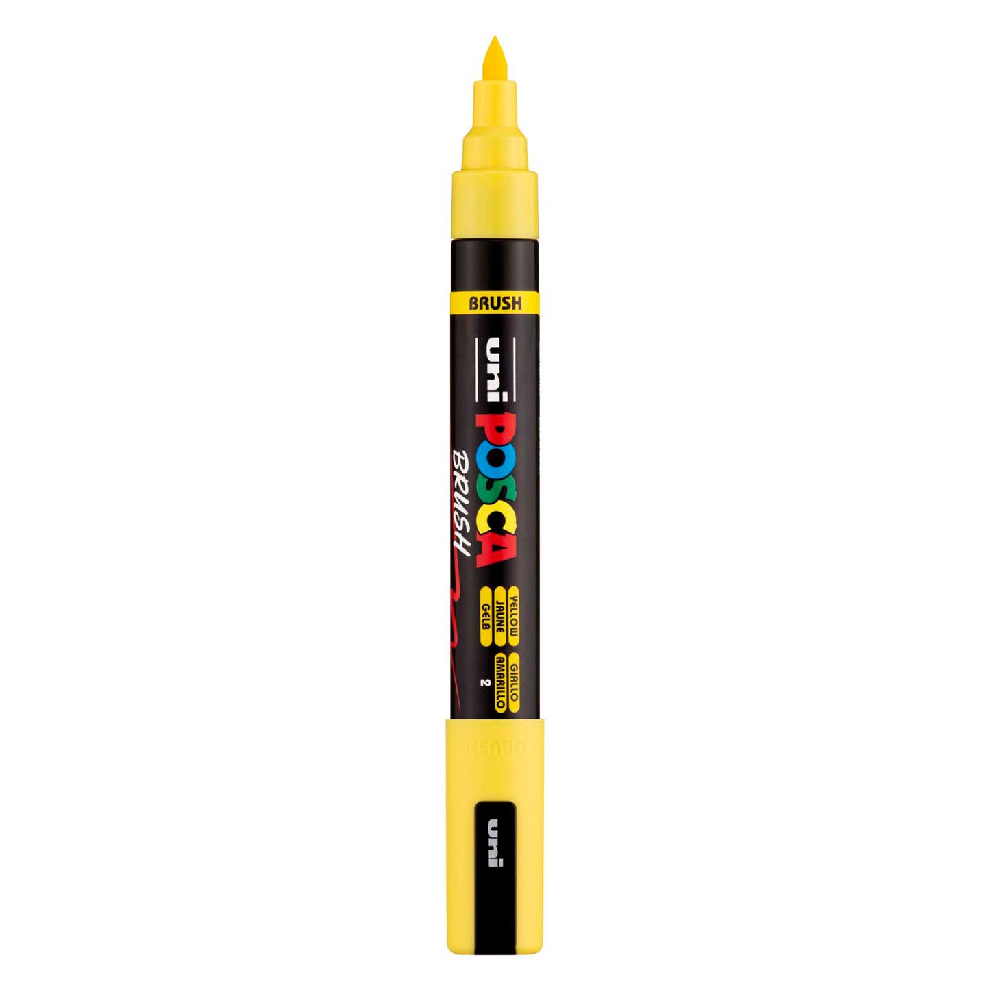 Pennarello Uni Posca PC5BR giallo - punta pennello 1-4 mm