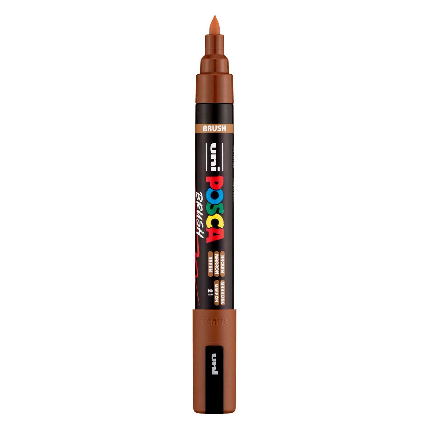 Rotulador pincel uni posca pc5br marrón - punta pincel 1-4 mm