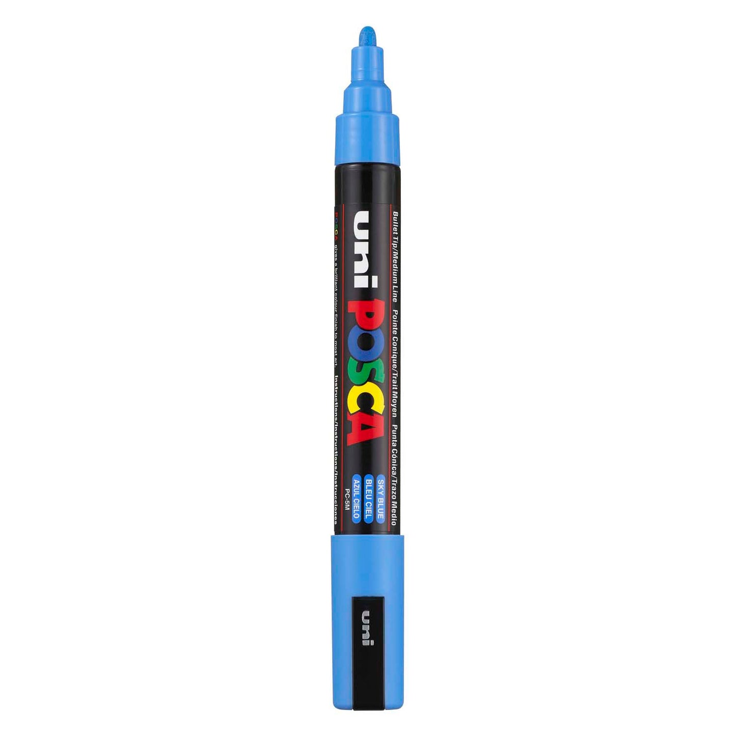 Marcador POSCA uni-Posca, AFM PC-5M, espesor de línea 2.5 mm, medio, azul cielo, 1 pieza