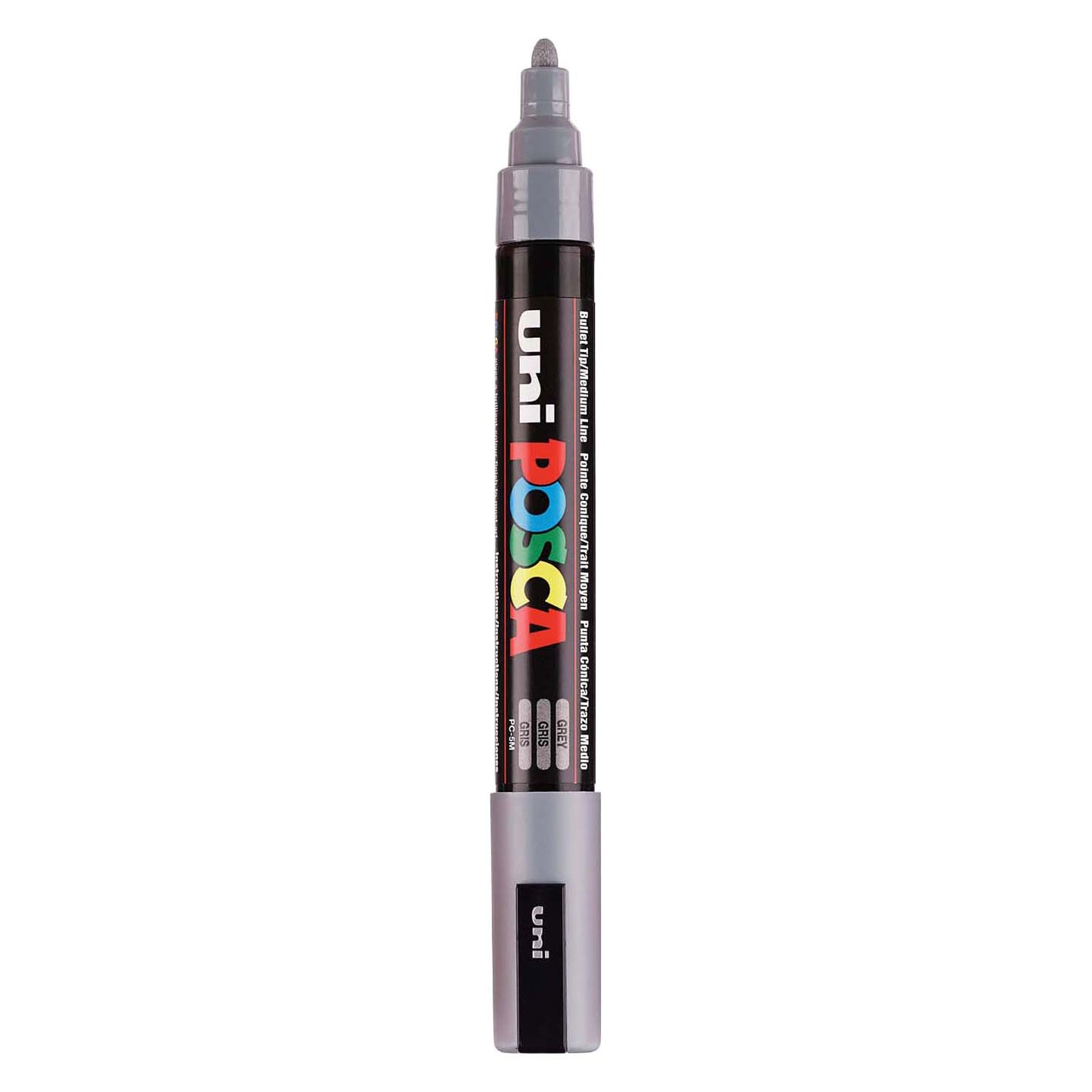 Marker Posca uni-POSCA, AFM PC-5M, spessore della linea 2,5 mm, medio, grigio, 1 pezzo