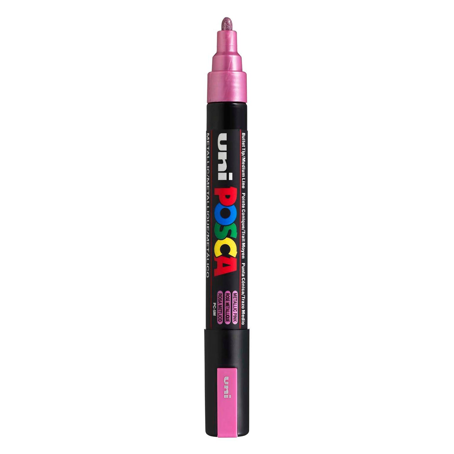 UNI-POSCA POSCA MARKER, AFM PC-5M, spessore della linea 2,5 mm, medio, rosa metallico, 1 pezzo