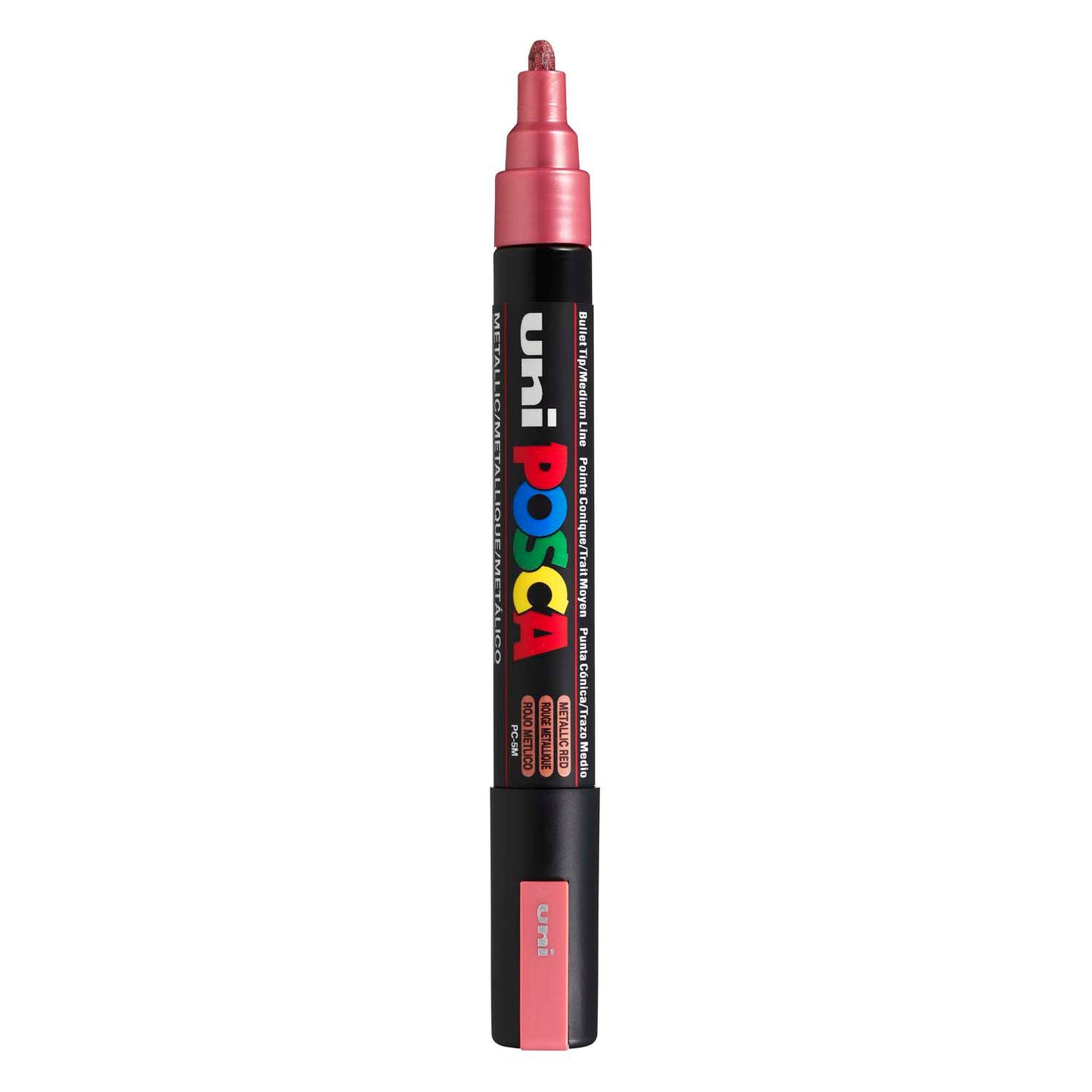 Uni posca verfmarker pc5m metallic rood - conische punt 2,5 mm