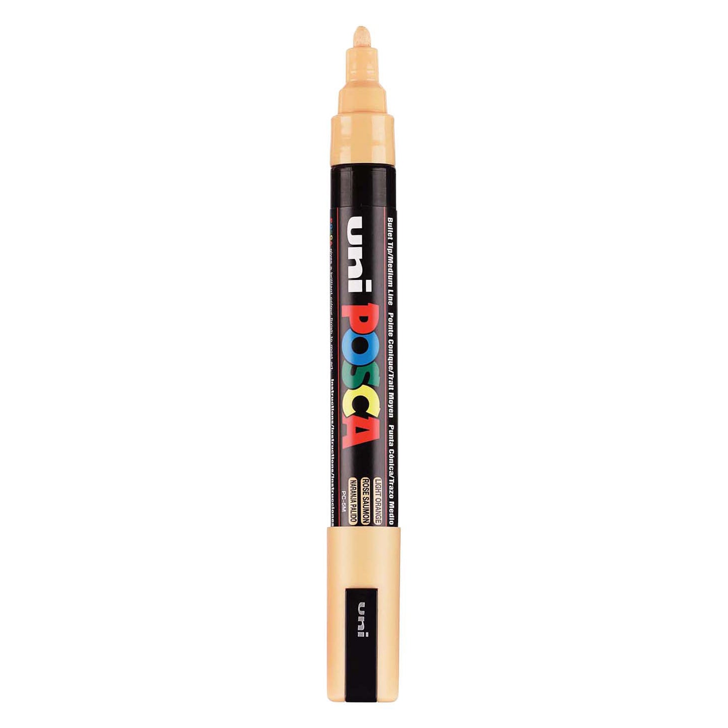 UNI-POSCA POSCA MARKER, AFM PC-5M, spessore della linea 2,5 mm, medio, arancione pallido, 1 pezzo