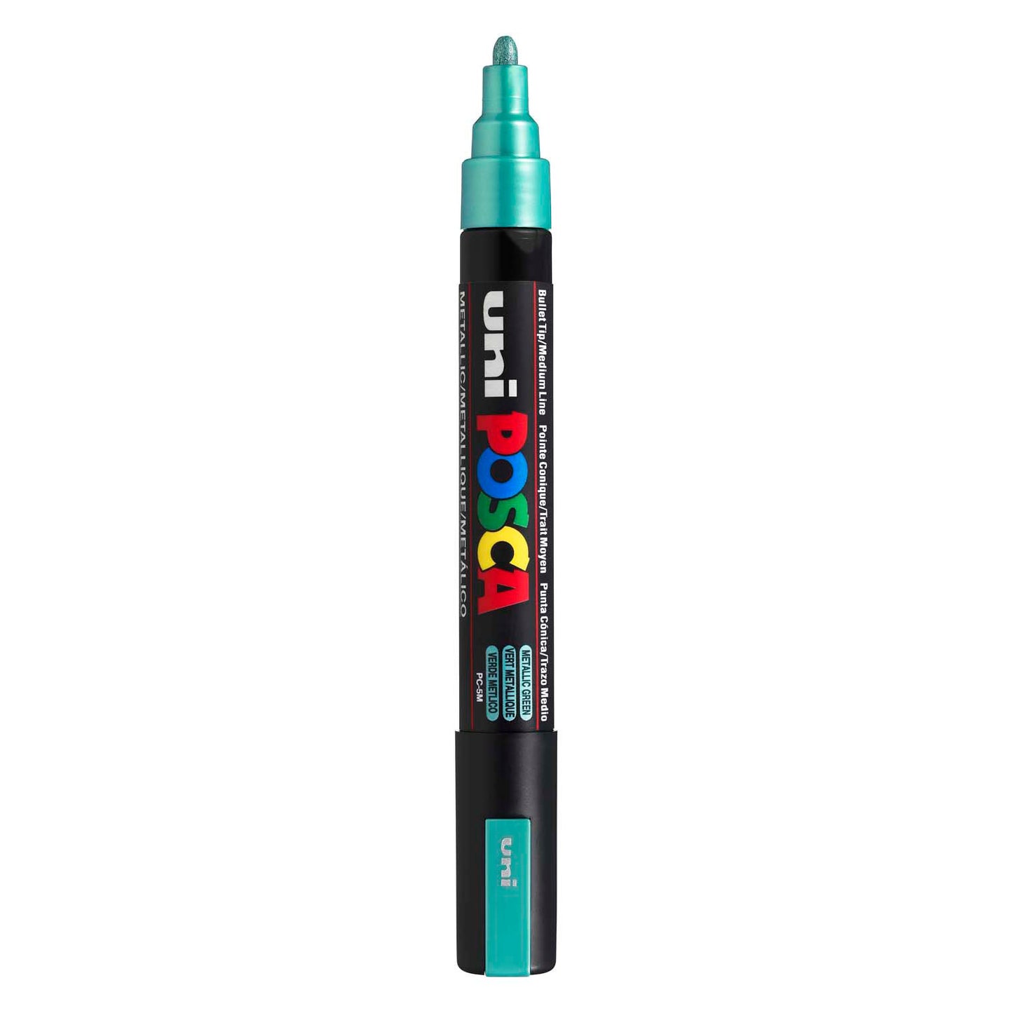 UNI-POSCA POSCA MARKER, AFM PC-5M, spessore della linea 2,5 mm, medio, metallico verde, 1 pezzo
