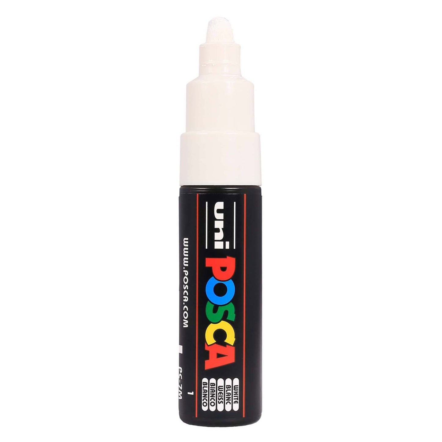 Pennarello Uni Posca 7m bianco - punta conica 4,5mm