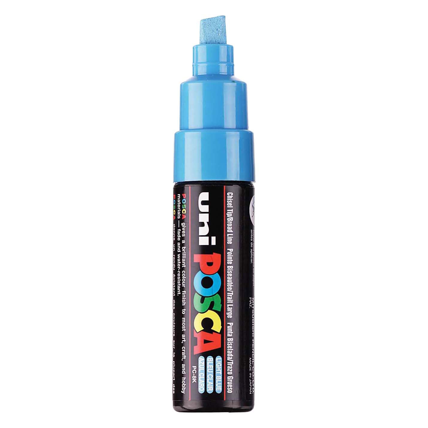 Marcador POSCA uni-Posca, AFM PC-8K, espesor de línea 8 mm, ancho, azul claro, 1 pieza