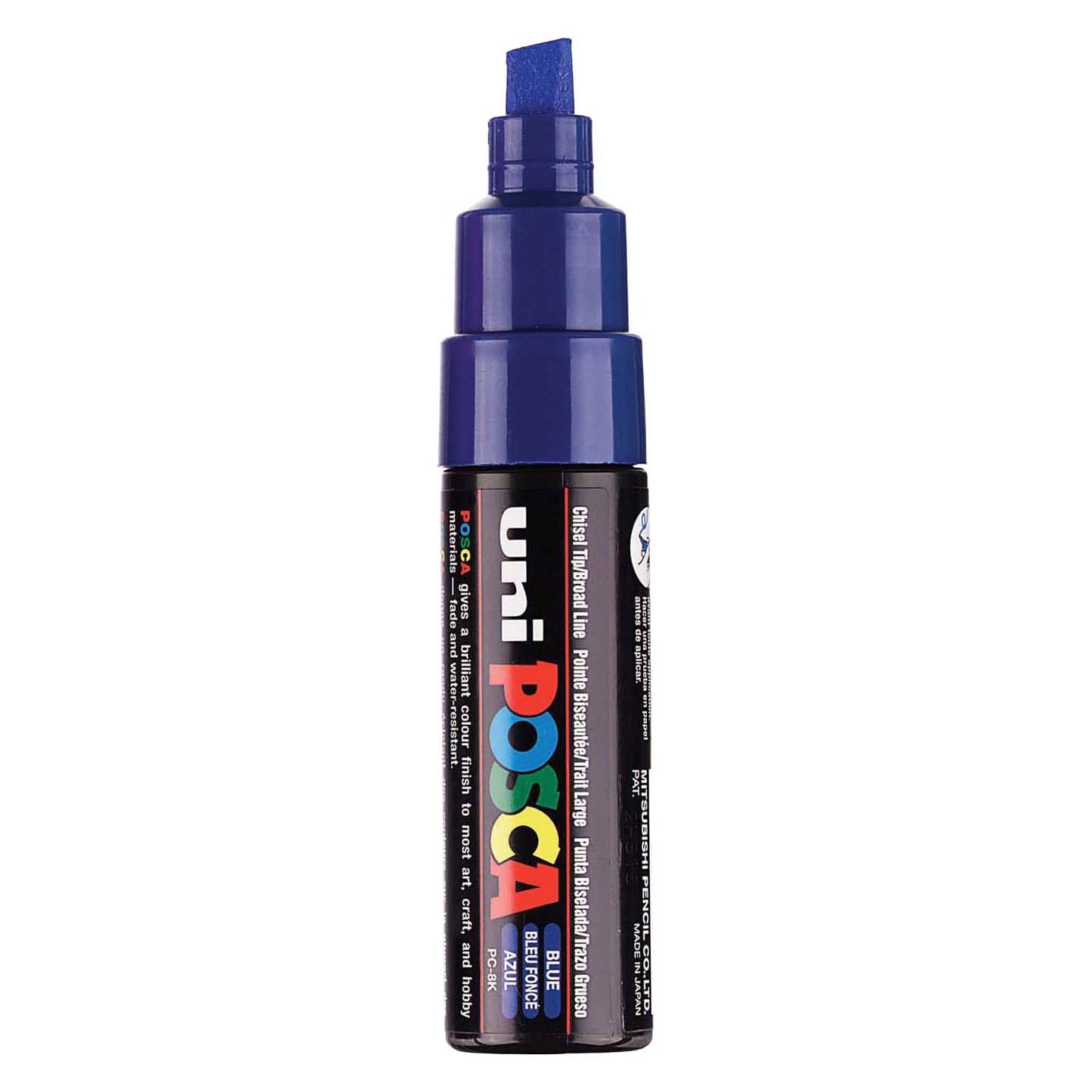UNI-POSCA POSCA MARKER, AFM PC-8K, spessore della linea 8 mm, largo, blu, 1 pezzo