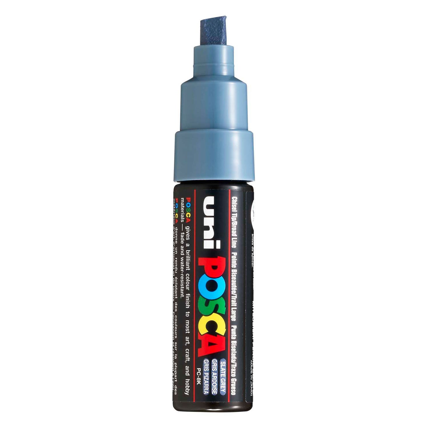 UNI-POSCA POSCA MARKER, AFM PC-8K, spessore della linea 8 mm, largo, grigio ardesia, 1 pezzo