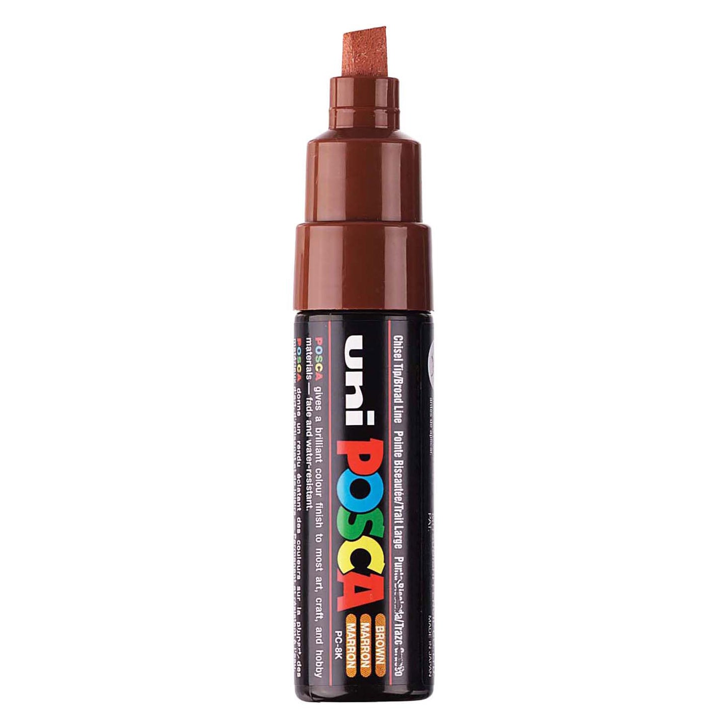 UNI-POSCA POSCA MARKER, AFM PC-8K, spessore della linea 8 mm, largo, marrone, 1 pezzo