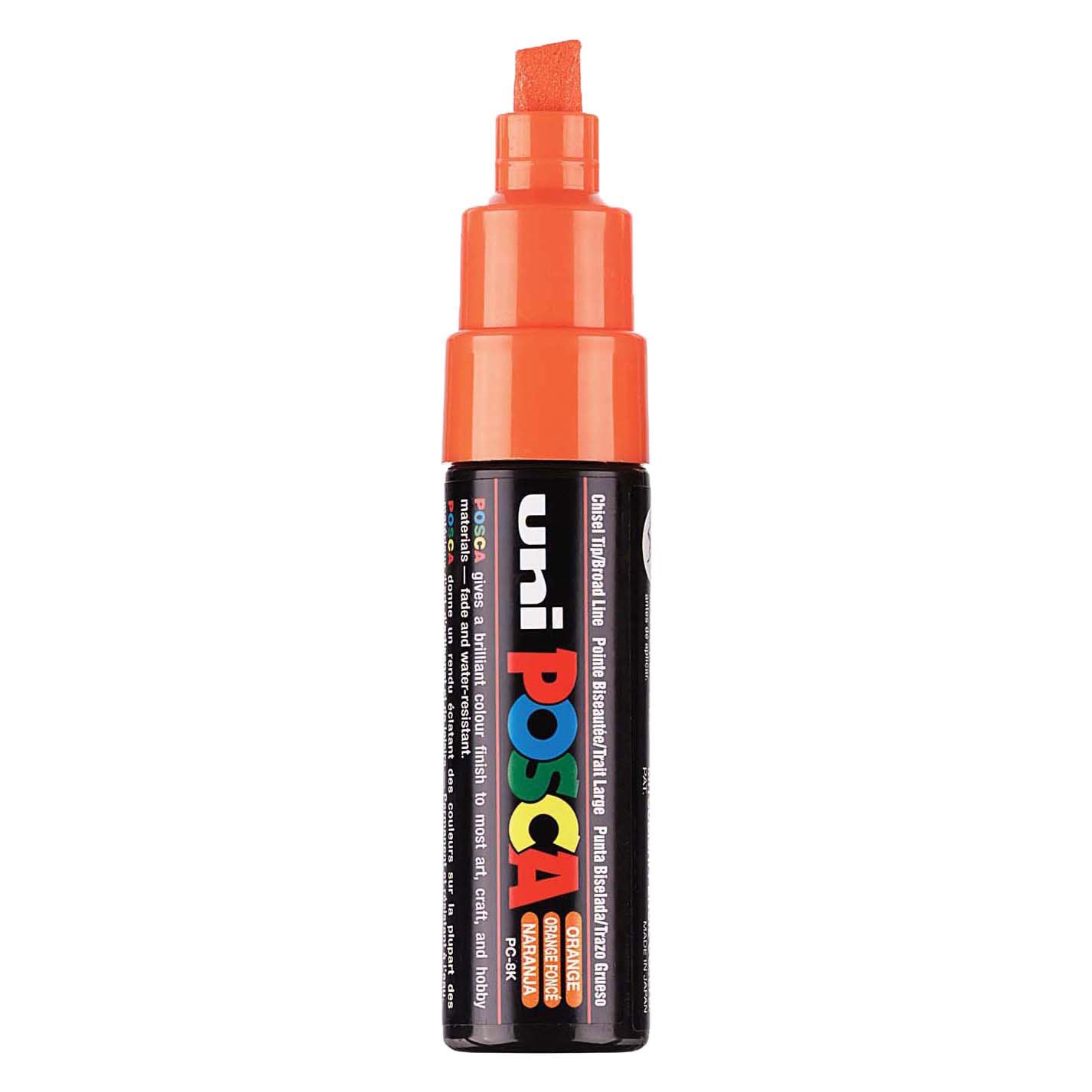 UNI-POSCA POSCA MARKER, AFM PC-8K, spessore della linea 8 mm, largo, arancione, 1 pezzo