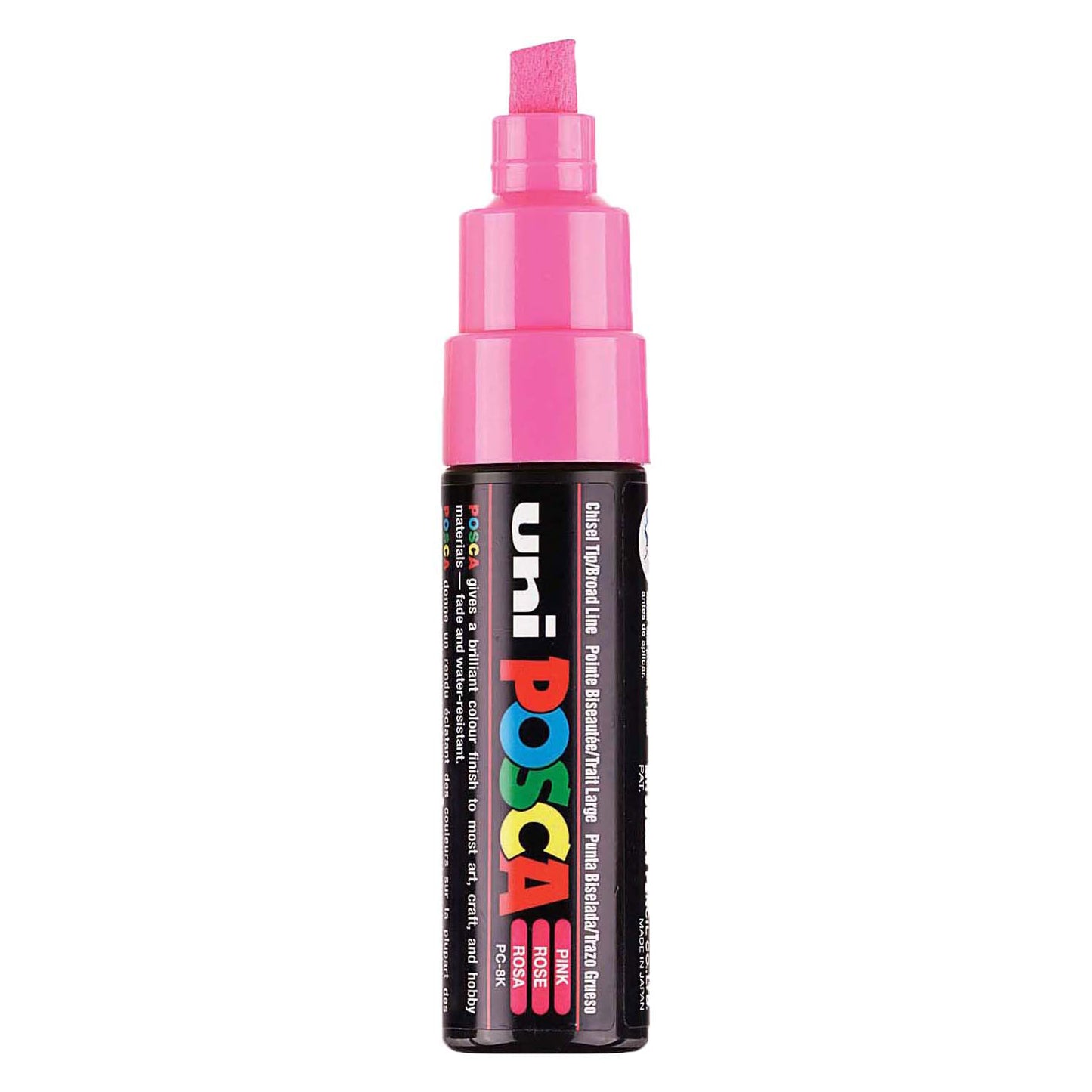UNI-POSCA POSCA MARKER, AFM PC-8K, spessore della linea 8 mm, largo, rosa, 1 pezzo