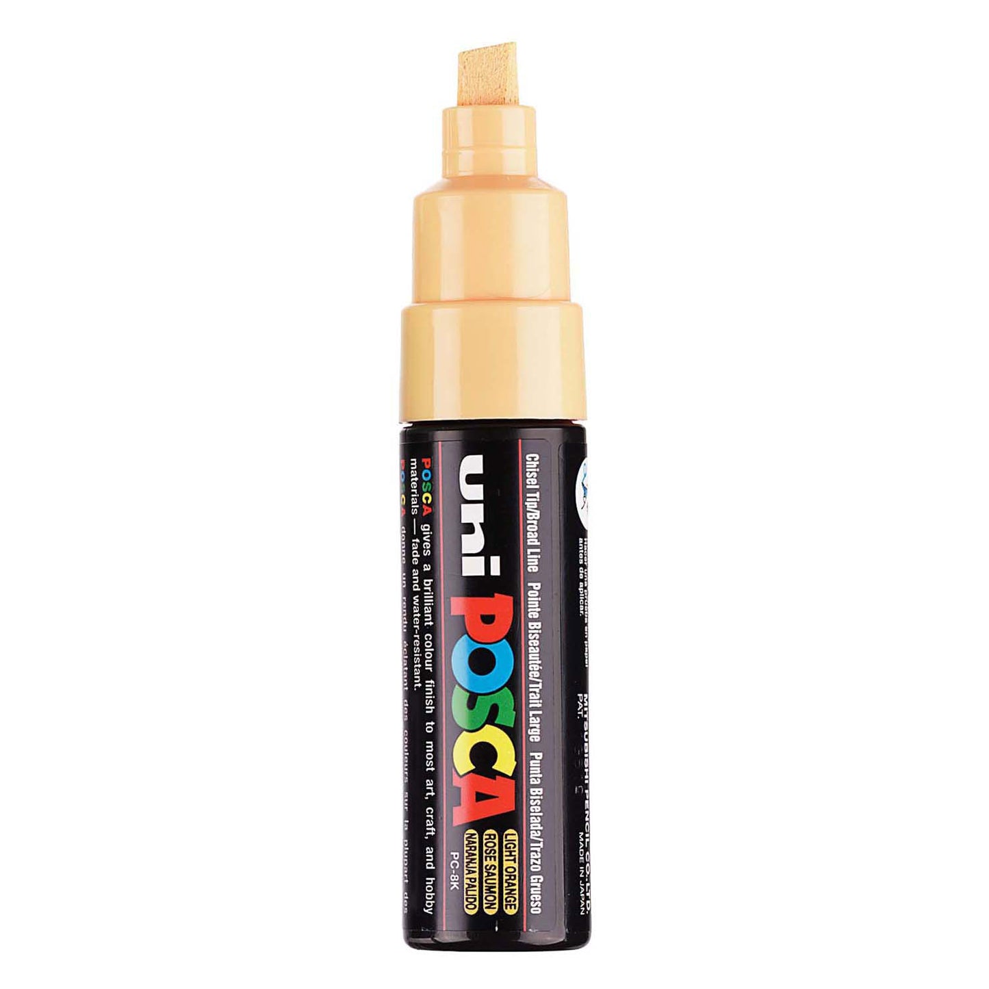 Marcador POSCA uni-Posca, AFM PC-8K, espesor de línea 8 mm, ancho, naranja pálida, 1 pieza