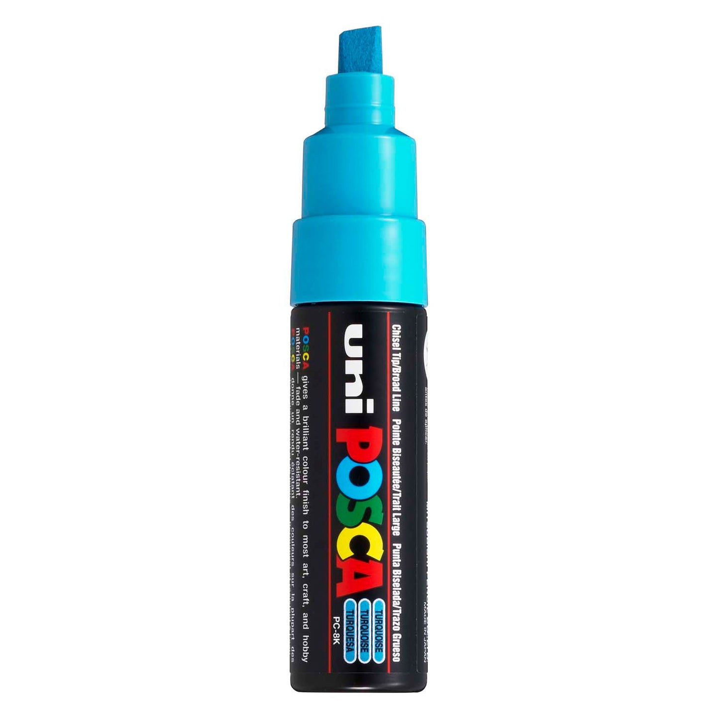 UNI-POSCA Posca Marker, AFM PC-8K, spessore della linea 8 mm, largo, turchese, 1 pezzo