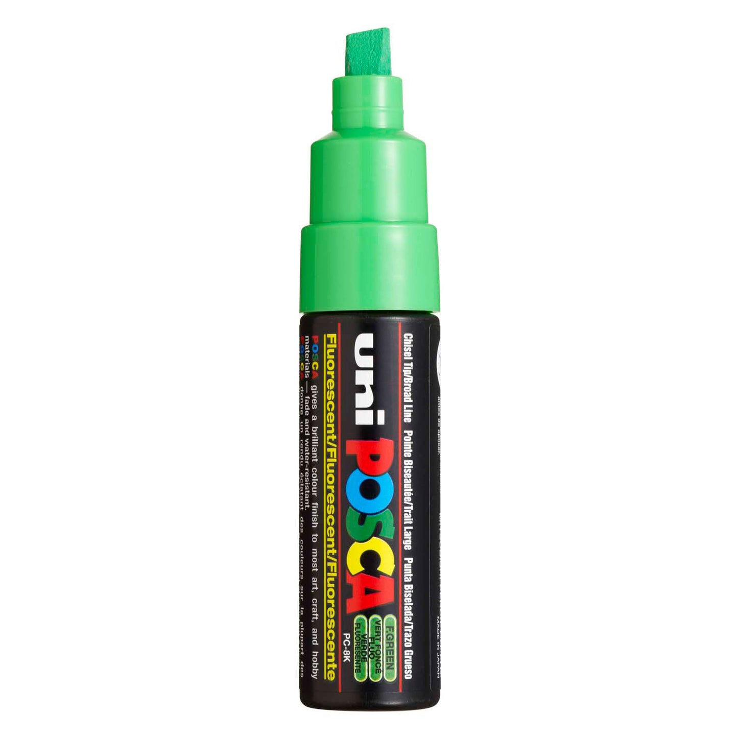 Marcador POSCA uni-Posca, AFM PC-8K, espesor de línea 8 mm, ancho, verde fluorescente, 1 pieza