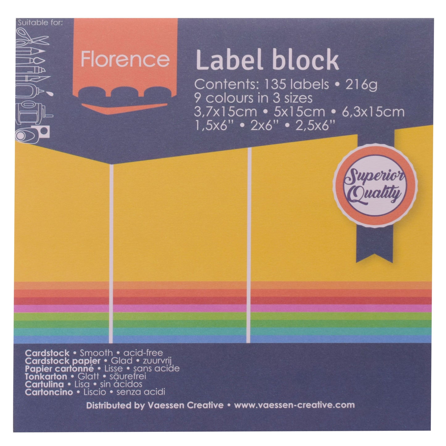 Firenze • blocco etichette 216g luminosi 135x