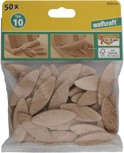 Placas de conexión Wolfcraft | talla 10 | 1 juego - 2922000