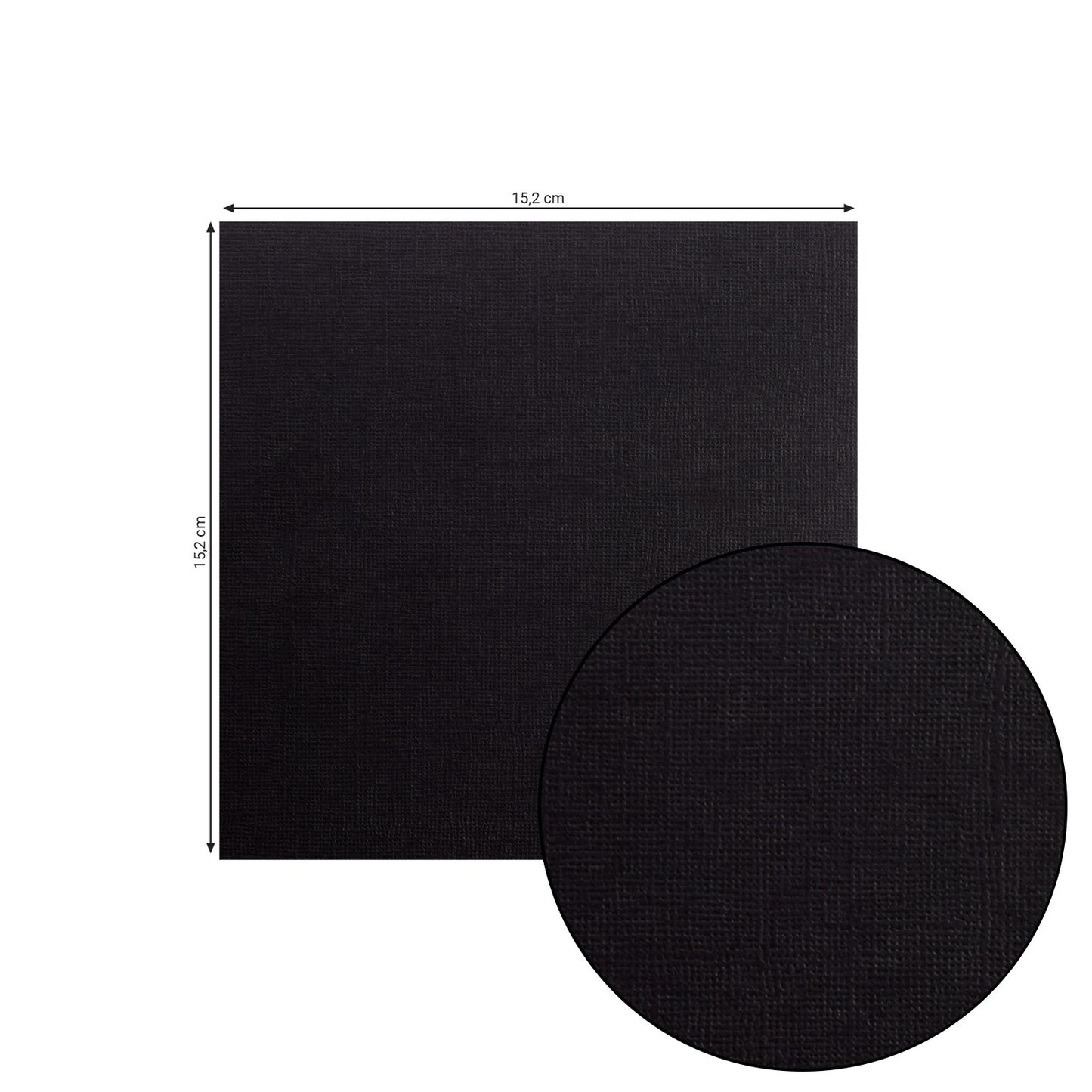 Firenze • cartoncino 216g trama 15,2x15,2 cm nero 24x