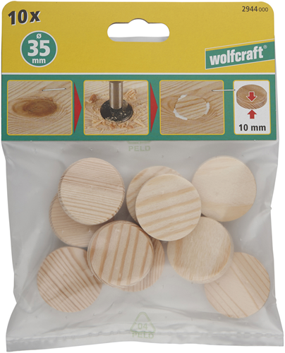 Placas de cono Wolfcraft | ø35mm | 10 piezas - 2944000