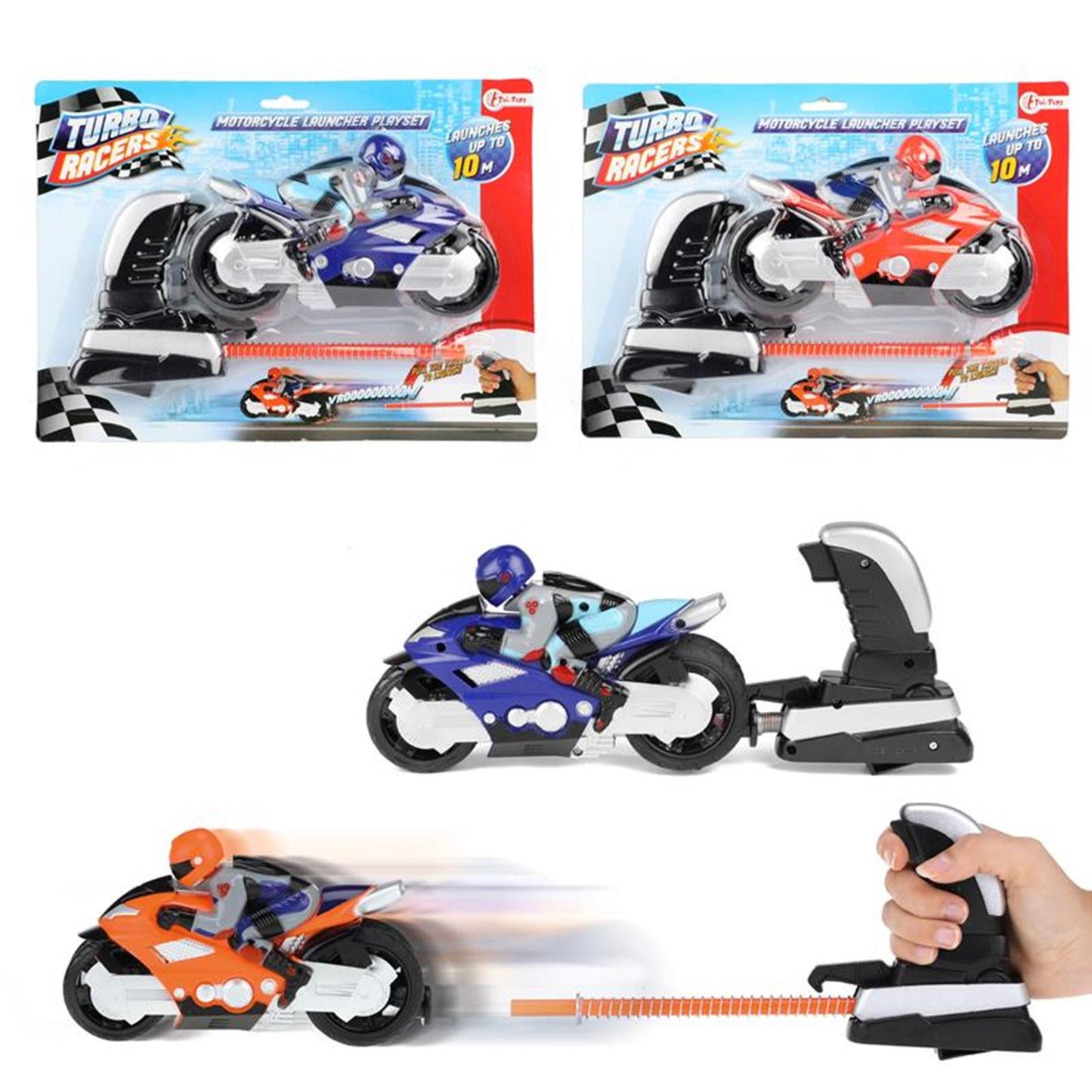 Toi-toys toi giocattoli tiro in moto con motociclista