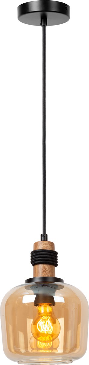 Lucide ilona - hanglamp - ø 18 cm - 1xe27 - amber