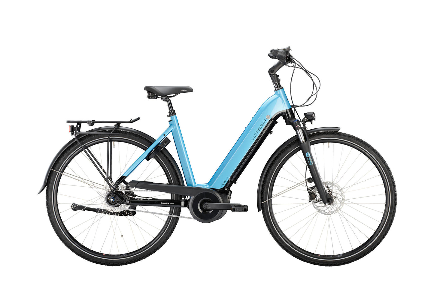 Bicicleta trekking eléctrica victoria etrekking 11.3 mod. 22 víctimas de bicicletas eléctricas. e-tirar. 11.3 28 46 onda 7sp azul agua