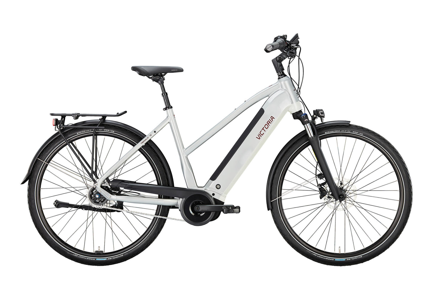 Victoria Electric Trekking Bike Tresalo 15 (#1) Ebike Vict. Tresalo 15 28 48 5SP FH Scale. Argento