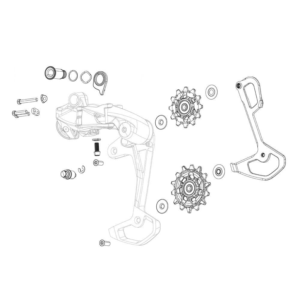 Derad Sram Red Axs E1 Kit de jaula XPLR