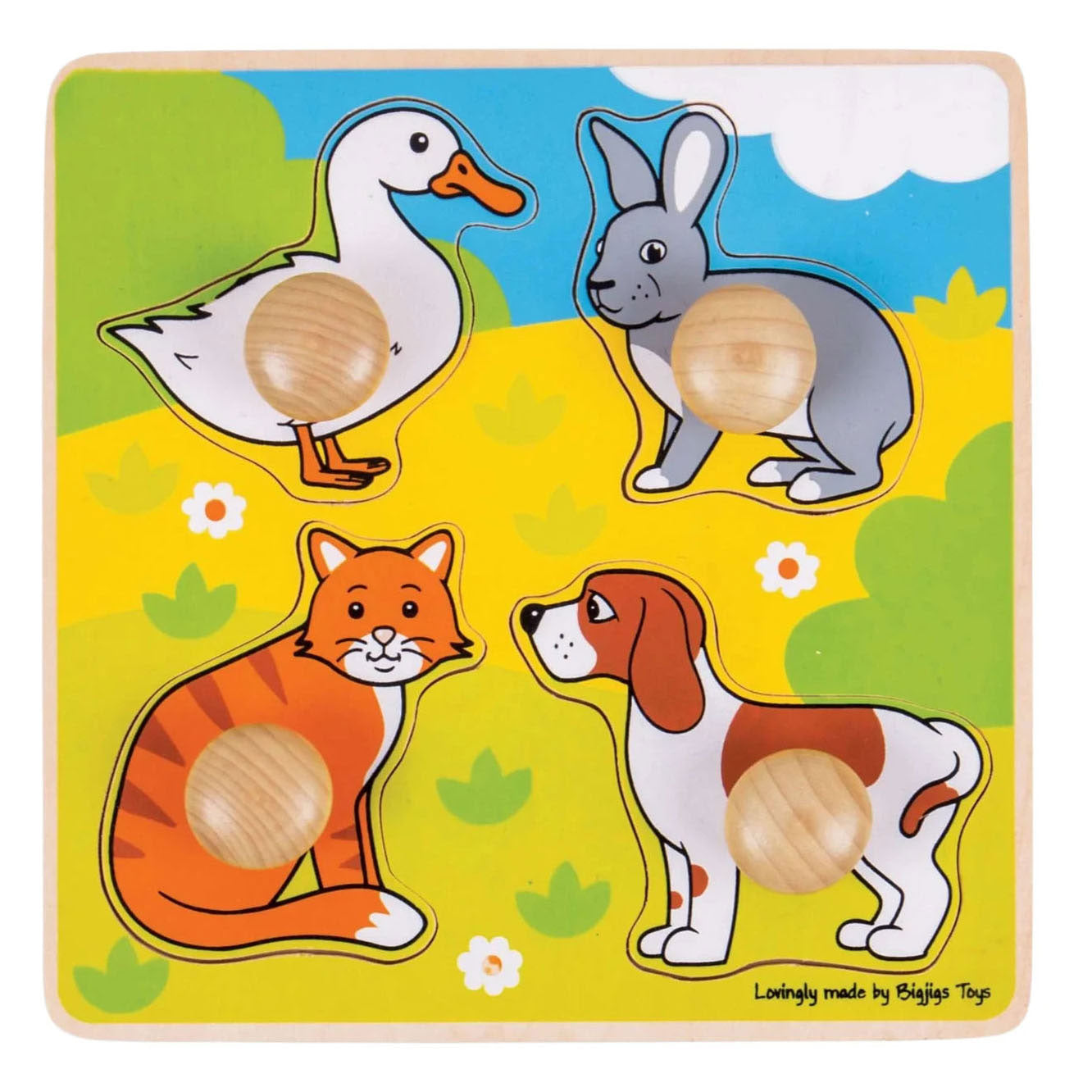 Bigjigs puzzle in legno My First Stud Pets - 4 pz.